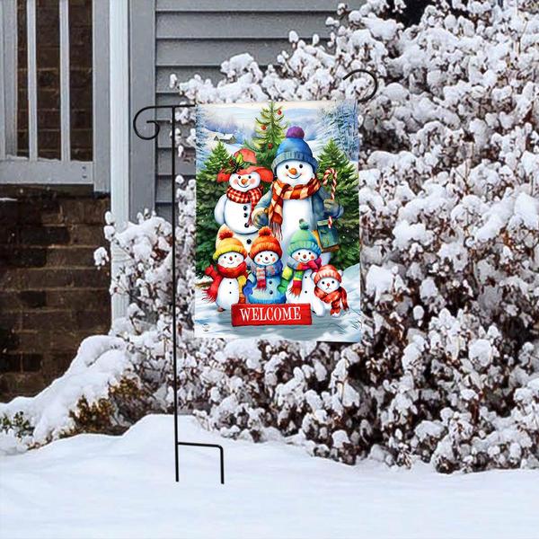 Briarwood Lane Snow Family Garden Flag