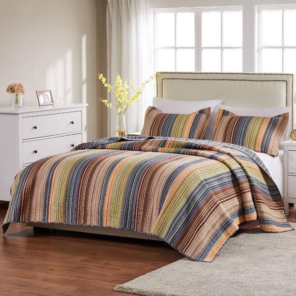 Greenland Home Fashions&#40;tm&#41; Katy Reversible Quilt Set - image 