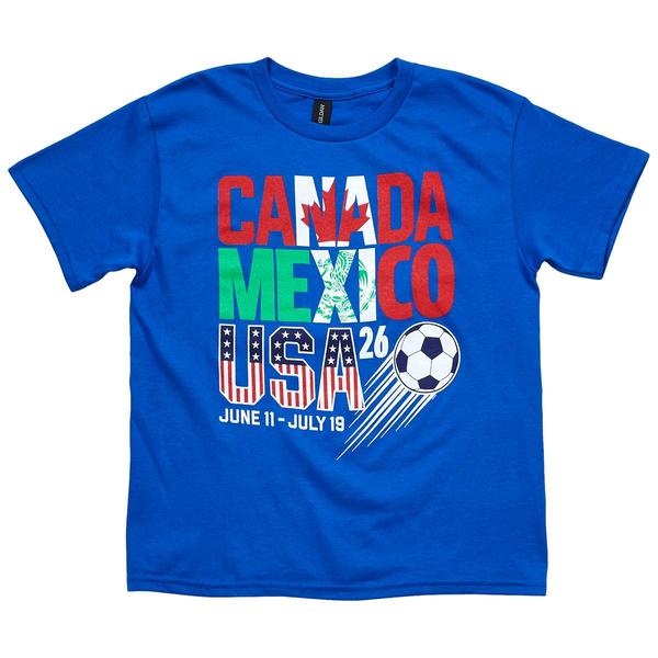 Boys (8-20) Tailgate Soccer Canada/Mexico/USA Tee - image 