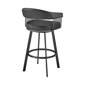 Armen Living Chelsea Faux Leather Bar Height Swivel Bar Stool - image 3