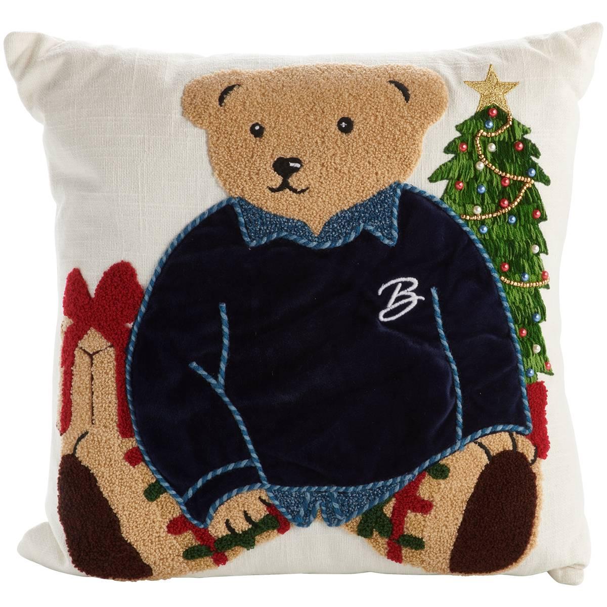 2026 Boscov''s Holiday Bear Decorative Pillow - 16x16