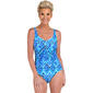 Womens Maxine Ikat Over the Shoulder Shirred Maillot One-Piece - image 1