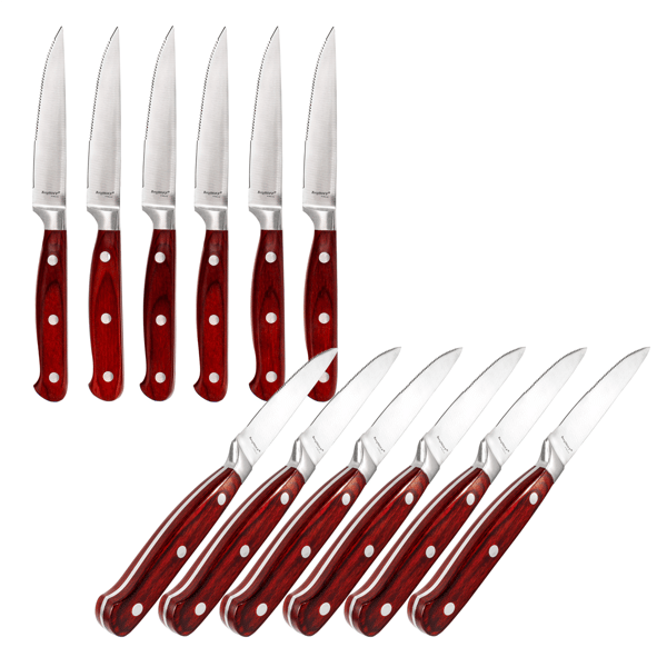 BergHOFF Pakka Wood 14pc. Steak Knife Set with Wood Cases