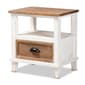 Baxton Studio Glynn Farmhouse Weathered Two-Tone Nightstand - image 1