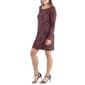 Womens 24/7 Comfort Apparel Geo Print Short Sleeve Sweater Dress - image 3