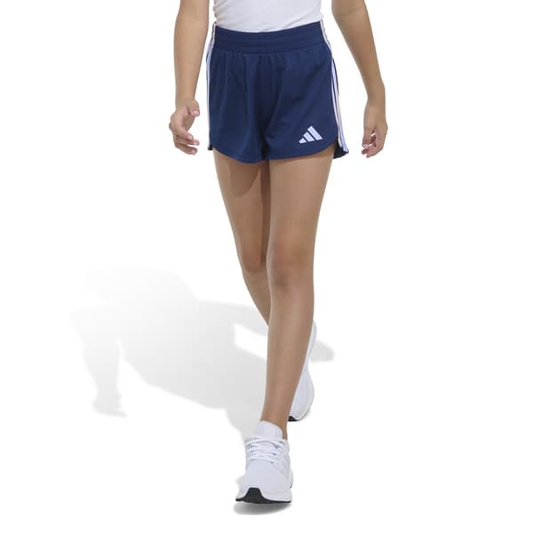 Girls &#40;7-16&#41; adidas&#40;R&#41; Basic Mesh Pacer Shorts with Ombre 3 Stripes - image 