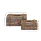 9th &amp; Pike® Brown Wood Coastal Boxes With Lids - Set Of 2 - image 7