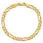 Gold Plated over Sterling Silver Square Figaro Chain Bracelet - image 5