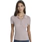 Womens DKNY Short Sleeve Polo Rib Knit Sweater - image 1