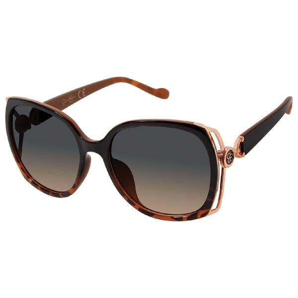 Womens Jessica Simpson Square Combo Vented Temple Fade Sunglasses - image 
