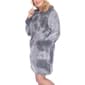 Plus Size White Mark Long Sleeve Hooded Tie Dye Sweatshirt Dress - image 3