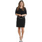 Womens MSK Split Sleeve Rhinestone Trim Double Overlay Dress - image 5