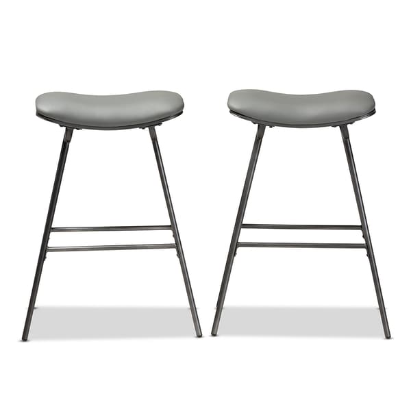 Baxton Studio Jette 2 Piece Bar Stool Set