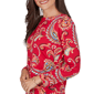Petite Ruby Rd. Mysterious Romance Whimsical Paisley Tee - image 5