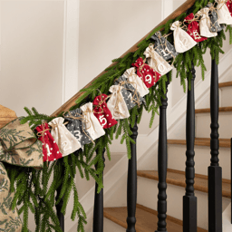 Northlight 6.5ft. Count Down to Christmas Gift Bags Garland