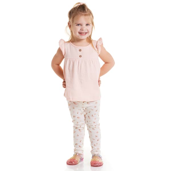 Toddler Girl Rene Rofe(R) 3pc. Tunic & Floral Leggings Set - image 