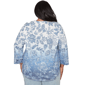 Plus Size Alfred Dunner Out Of The Blue Floral Ombre Henley Tee - image 2