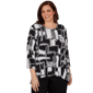 Plus Size Alfred Dunner Classics Geometric Abstract Blouse - image 1