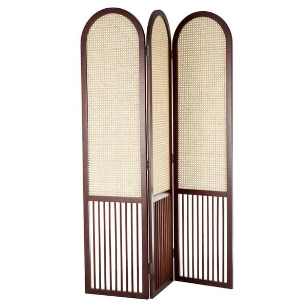 9th & Pike&#174; Farmhouse Dark Brown Wood Room Divider Screen