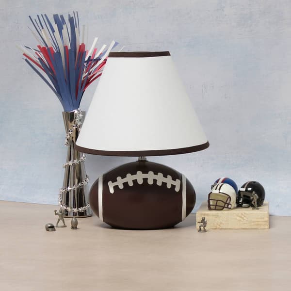 Simple Designs SportsLite 11.5in. Football Base Ceramic Lamp