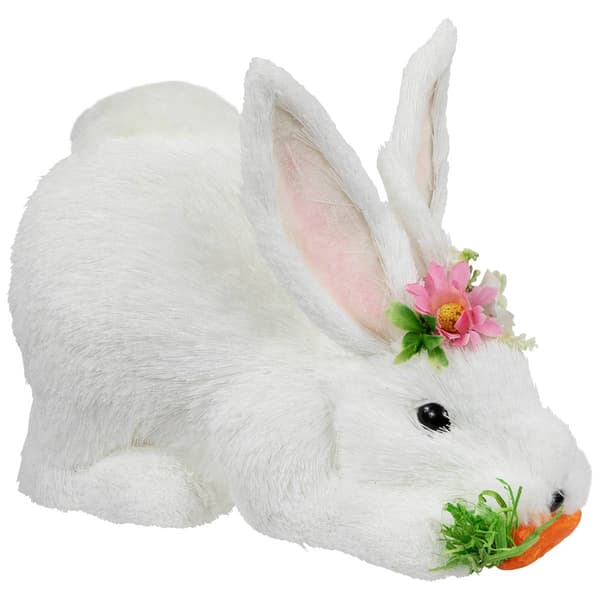 Northlight Seasonal Easter Rabbit w/ Flower Crown Figurine