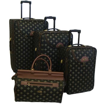 American Flyer Lyon 4pc. Upright Luggage Set - Black - Boscov's