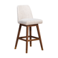 Armen Living Amelia 30in Beige Fabric Swivel Bar Height Barstool - image 1