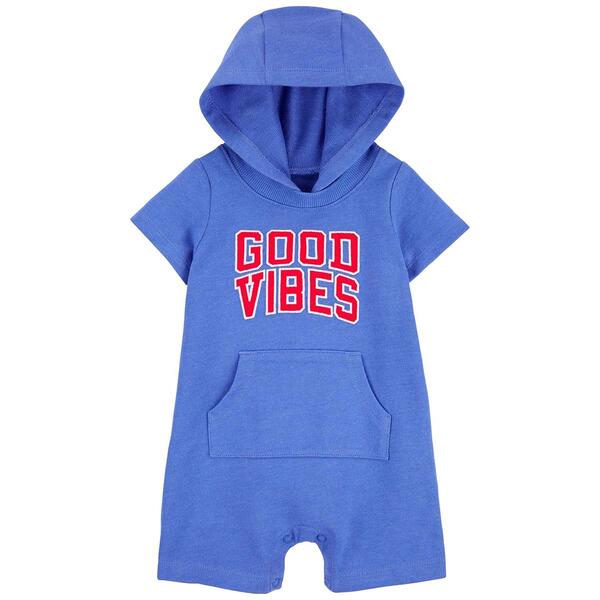Baby Boy &#40;NB-24M&#41; Carters&#40;R&#41; Good Vibes Hooded Romper - image 
