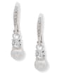 You're Invited Silver Crystal Leverback Earrings - image 1