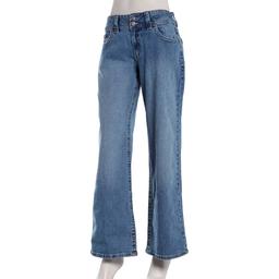 Juniors Celebrity Pink Y2K V Waist Low Rise Baggy Wide Leg Jeans
