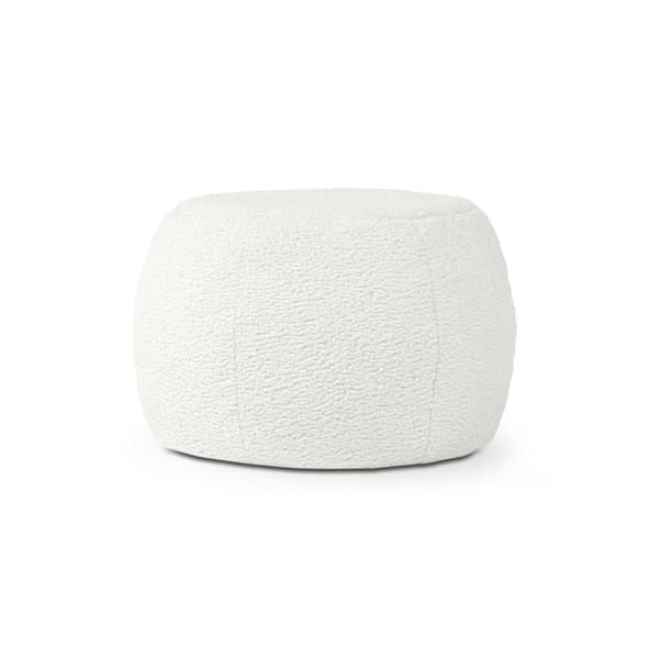 Jaxx Ellis Shearling Faux-Lamb Plush Ottoman Pouf