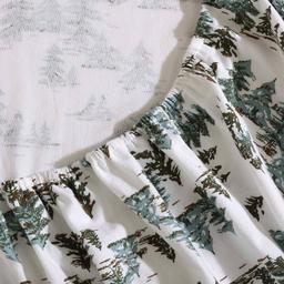 Eddie Bauer Snowy Pine Trees Cotton Flannel Sheet Set