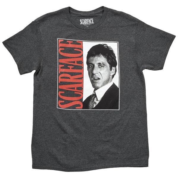 Young Mens Scarface Graphic Tee - Grey - image 