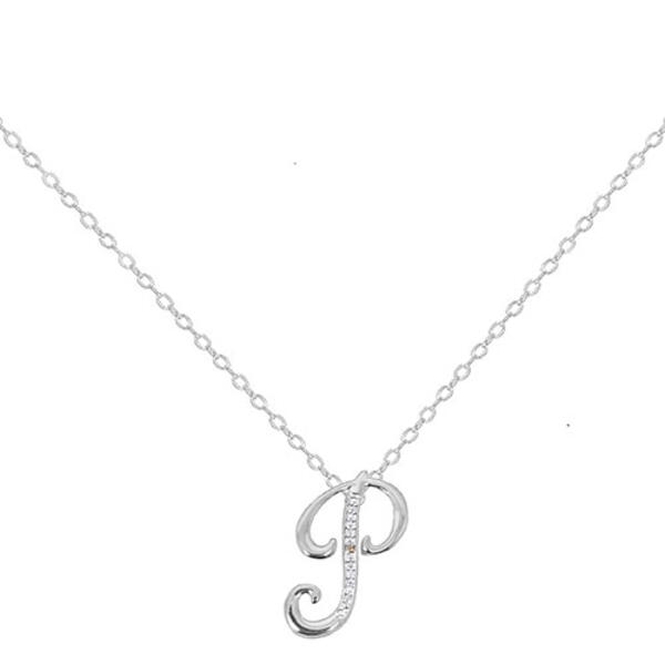 Accents by Gianni Argento Initial P Pendant Necklace - image 