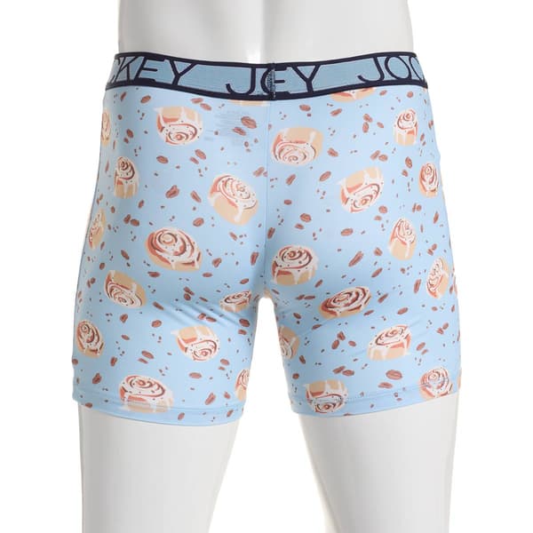 Mens Jockey Sticky Buns & Coffee Beans Boxer Briefs - Light Blue