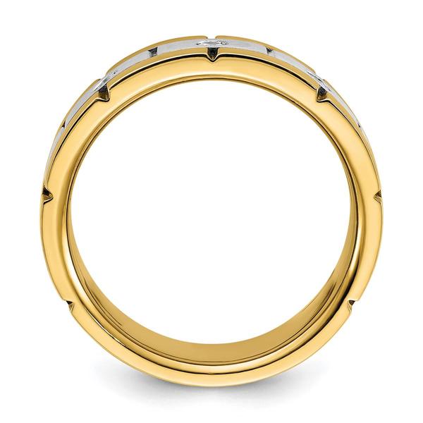 Mens Gentlemen’s Classics™ 14kt. Two Tone 1/6ctw. Diamond Ring
