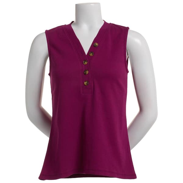 Plus Size Architect&#40;R&#41; 2x2 Solid Ribbed Henley Tank Top