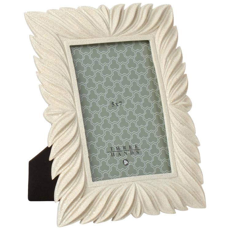 White Resin Petal Frame - 5x7