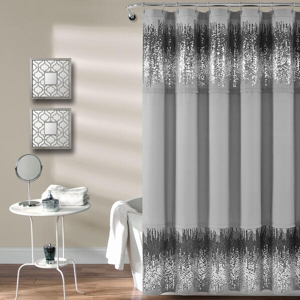 Lush Decor(R) Shimmer Sequins Shower Curtain - image 