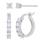 Sterling Silver Hoop & Stud Earrings Set - image 1