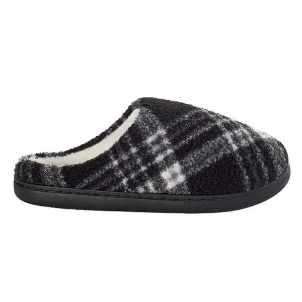 Mens Preswick & Moore&#174; Boxed Plaid Slippers - Black/White