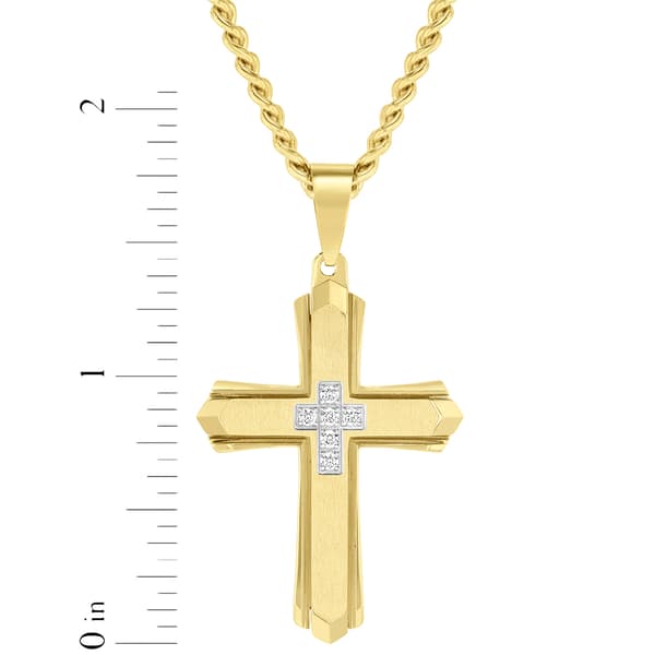 Mens Gentlemen''s Classics™ .10ctw Lab-Grown Diamond Cross Pendant