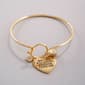 Inspirational Gold Hook & Eye Charm Bracelet w/ Heart & Pave - image 1