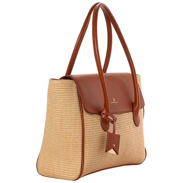 London Fog Julia Straw Satchel
