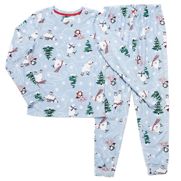 Girls OurFamJam Long Sleeve Polar Bear Jogger Pajama Set - image 