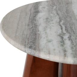 Sagebrook Home 20in. Curved Legs Marble Top Accent Table