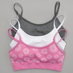 Girls (7-14) René Rofé® Gracie 3pk. Seamless Jacquard Bralette