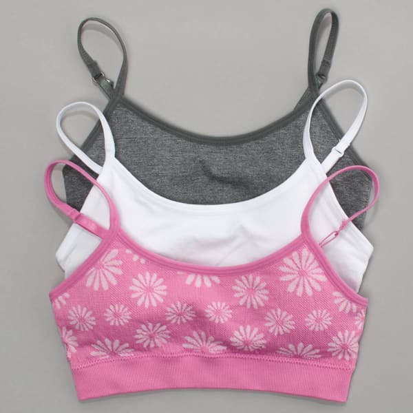 Girls (7-14) René Rofé® Gracie 3pk. Seamless Jacquard Bralette