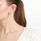 Athra Silver Plated Clear Crystal Stud Earrings - image 3