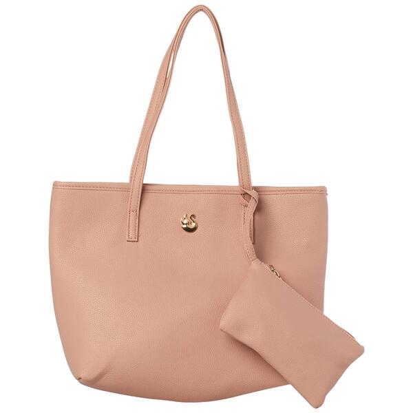 Gloria Vanderbilt Carry All Tote w/ Top Zipper Closure - image 